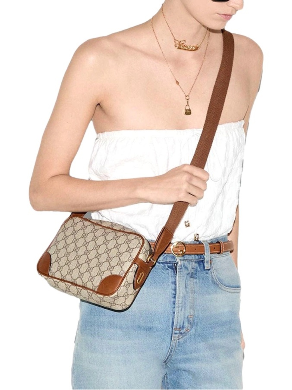 New w/ Tags Gucci GG Emblem Crossbody Camera Bag
